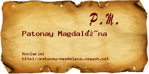 Patonay Magdaléna névjegykártya
